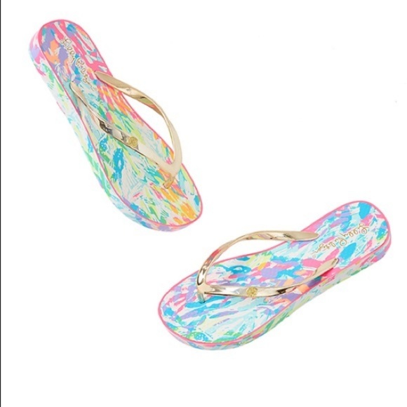 Lilly Pulitzer Shoes - Lilly Pulitzer Sparkling Sands Flip Flops